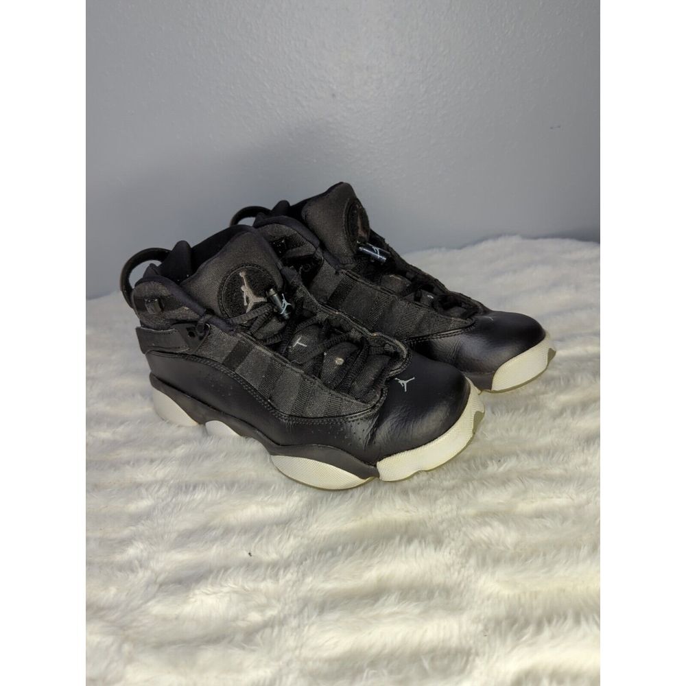 Nike Jordan‎ Jr 6 Rings Sneakers Black/Matte Silver-White 323419-021. Size 6.5Y